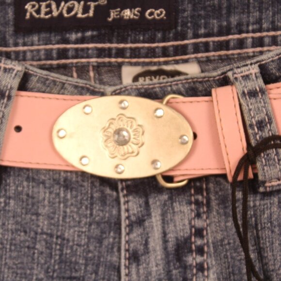 Vintage Revolt Jean Co. Stretch Jeans w/ Belt - Picture 3 of 11